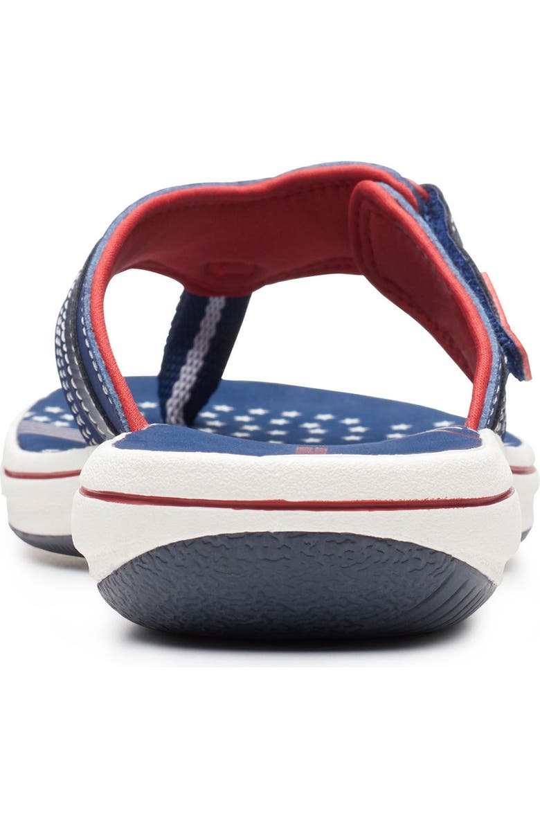 Clarks<sup>®</sup> Breeze Sea Thong Sandal, Alternate, color, Navy/Red