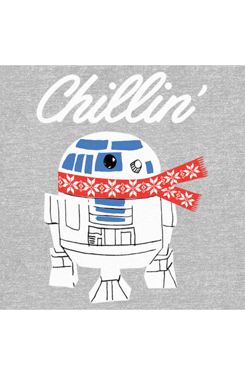 Star Wars Women's Star Wars Christmas Chillin R2-D2  Graphic T-Shirt, Alternate, color, Athletic Heather