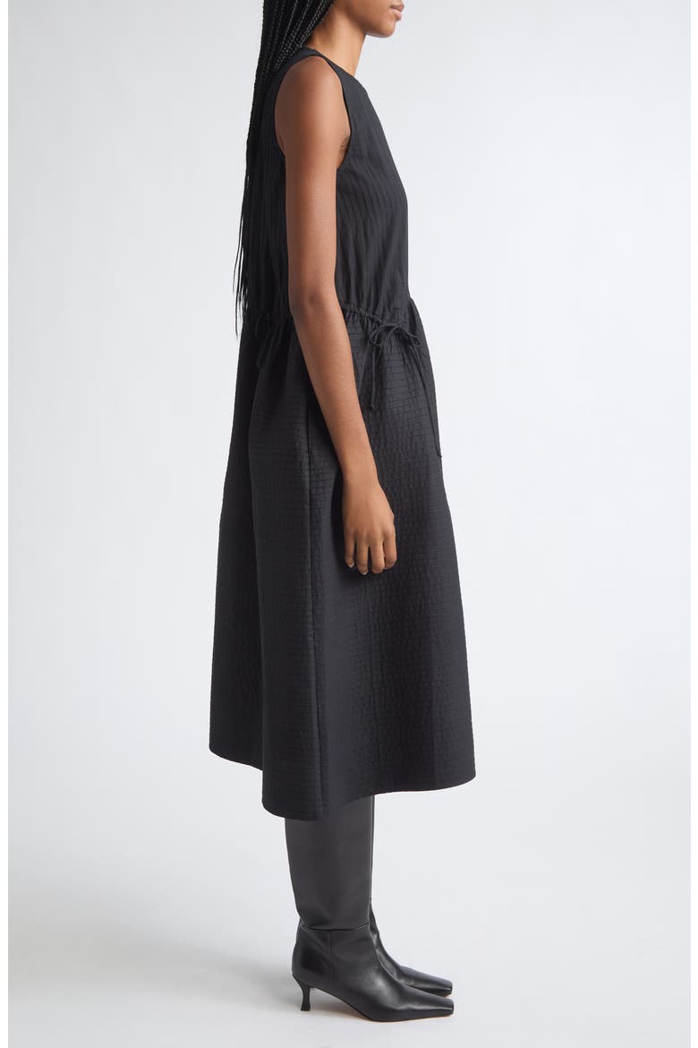 Roni Sleeveless Midi Dress, Alternate, color, BLACK
