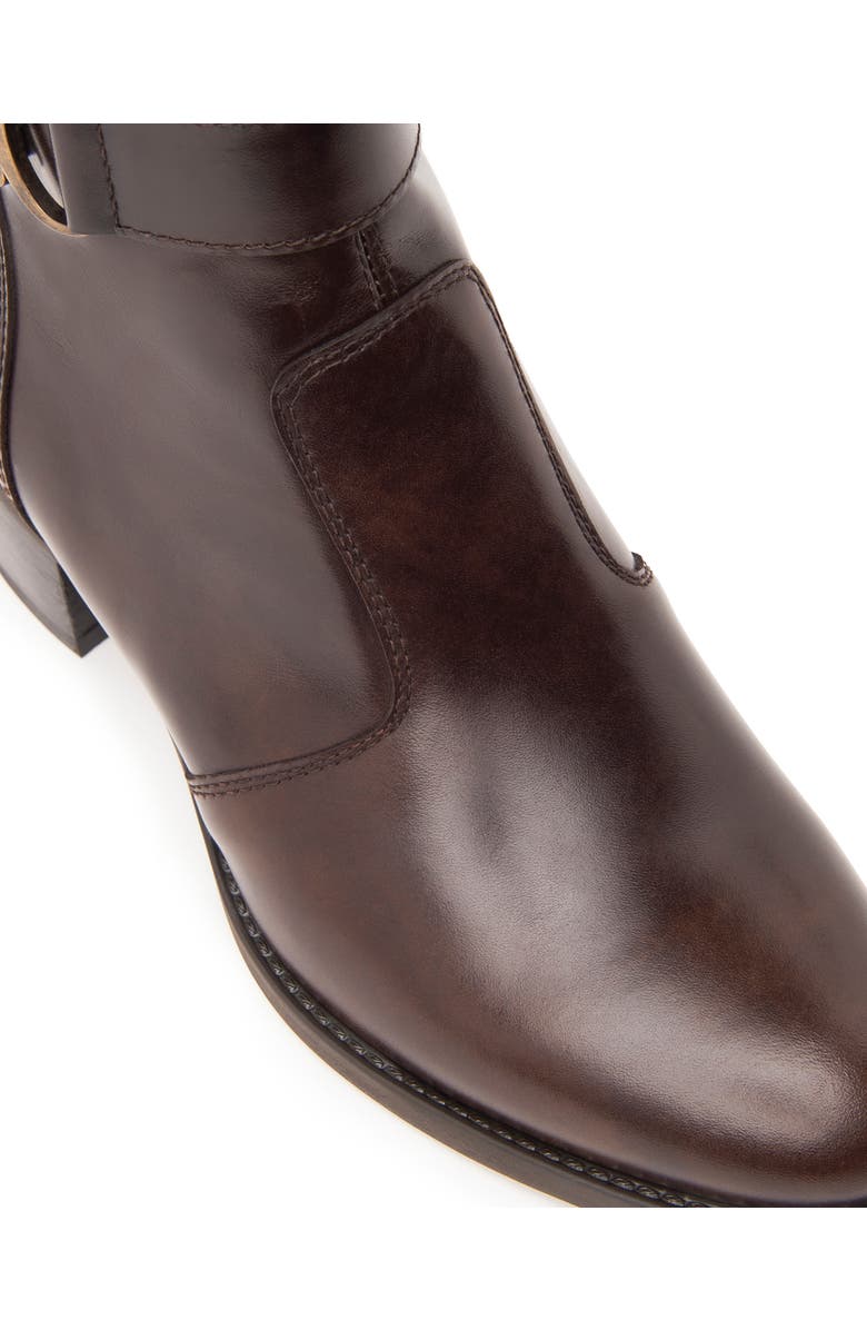 NeroGiardini Ankle Strap Bootie, Alternate, color, Dark Brown