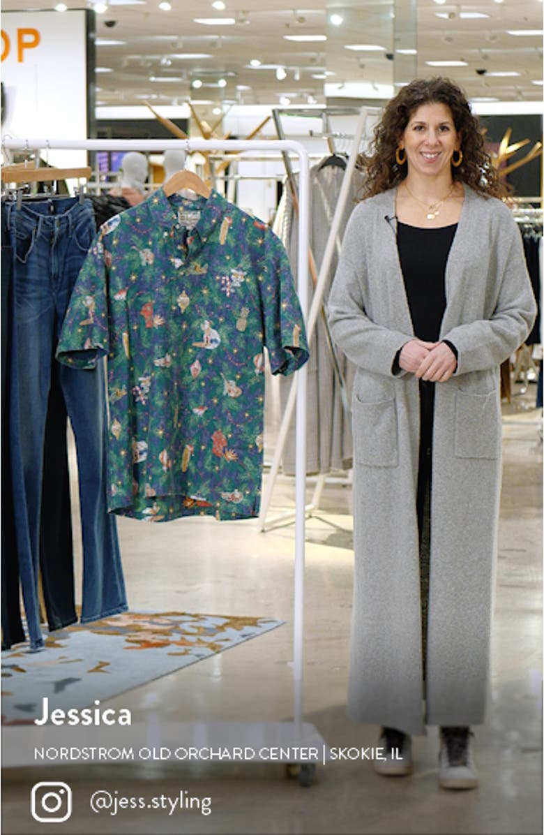 Hawaii Christmas Classic Fit Short Sleeve Button-Down Polo Shirt, sales video thumbnail