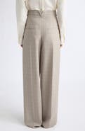 Bottega Veneta Prince of Wales Wool Wide Leg Trousers