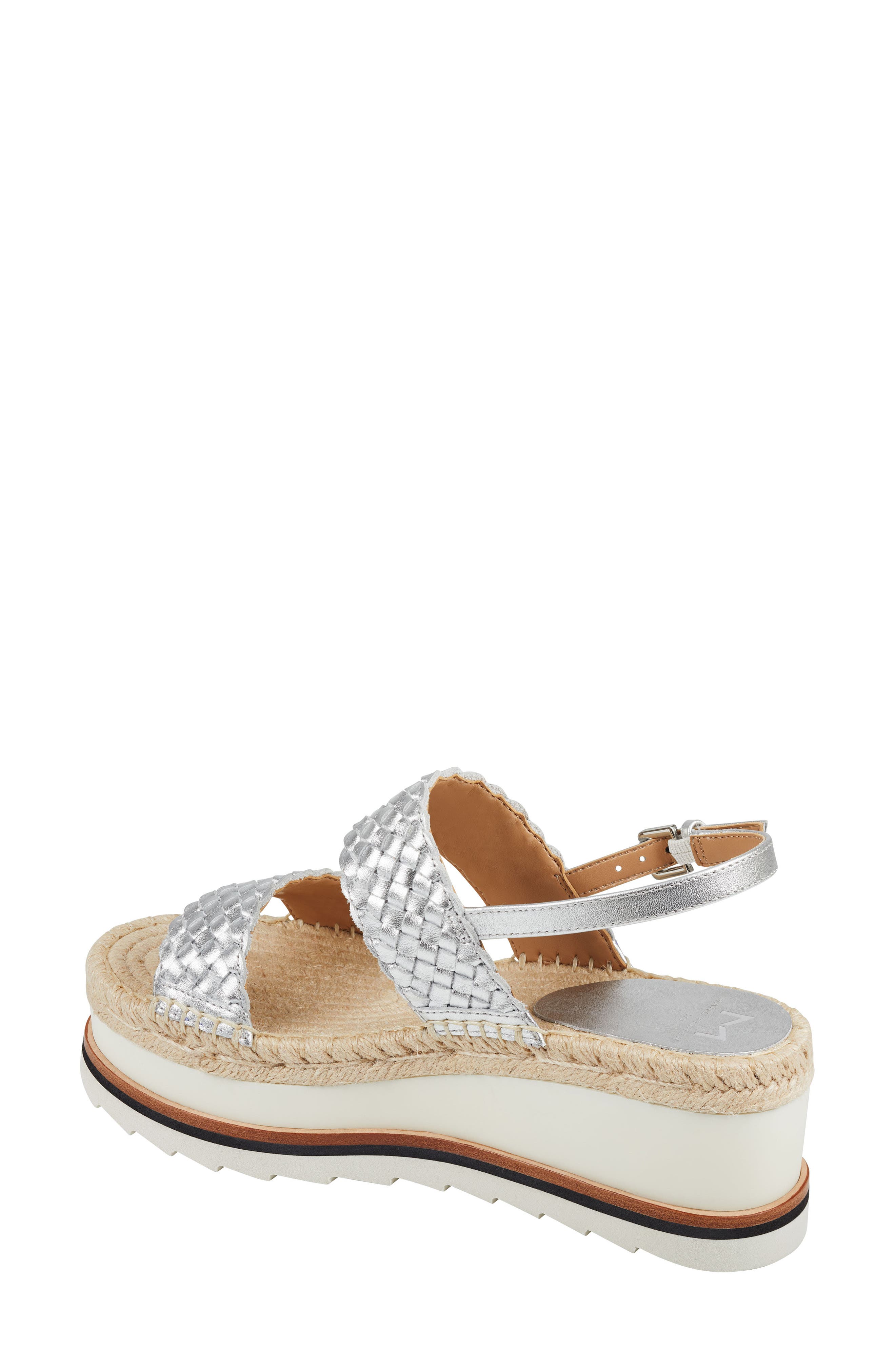Marc Fisher LTD. Gabli Slingback Sandal, Alternate, color, SILVER LEATHER