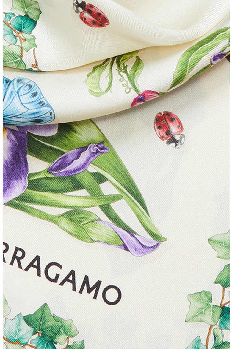 Eden Print Silk Scarf, Alternate, color, AVORIO/ AZZURRO