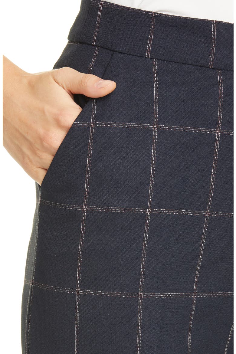 Luunnat Check Wide Leg Pants, Alternate, color, MID BLUE