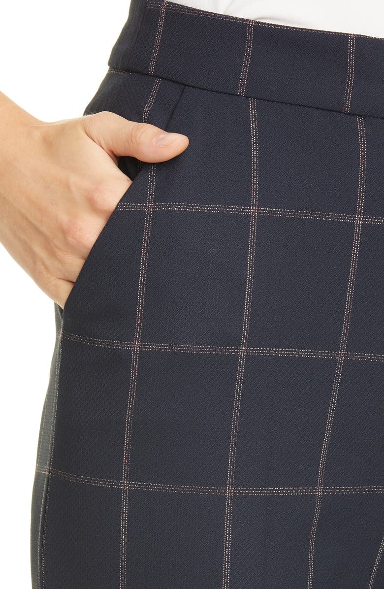 Ted Baker London Luunnat Check Wide Leg Pants, Alternate, color, 