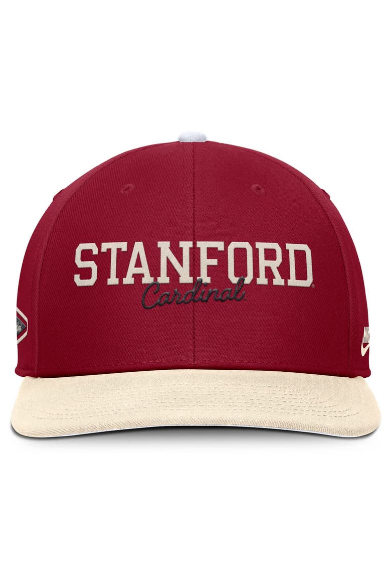 Men's Nike Cardinal/Cream Stanford Cardinal Pro Legacy Script Snapback Hat, Alternate, color, Cardinal