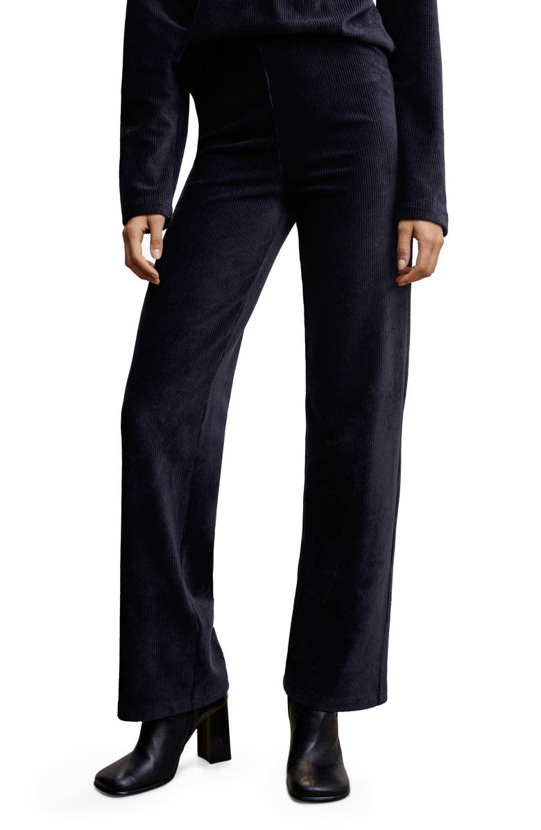 MANGO Corduroy Straight Leg Pants, Main, color,