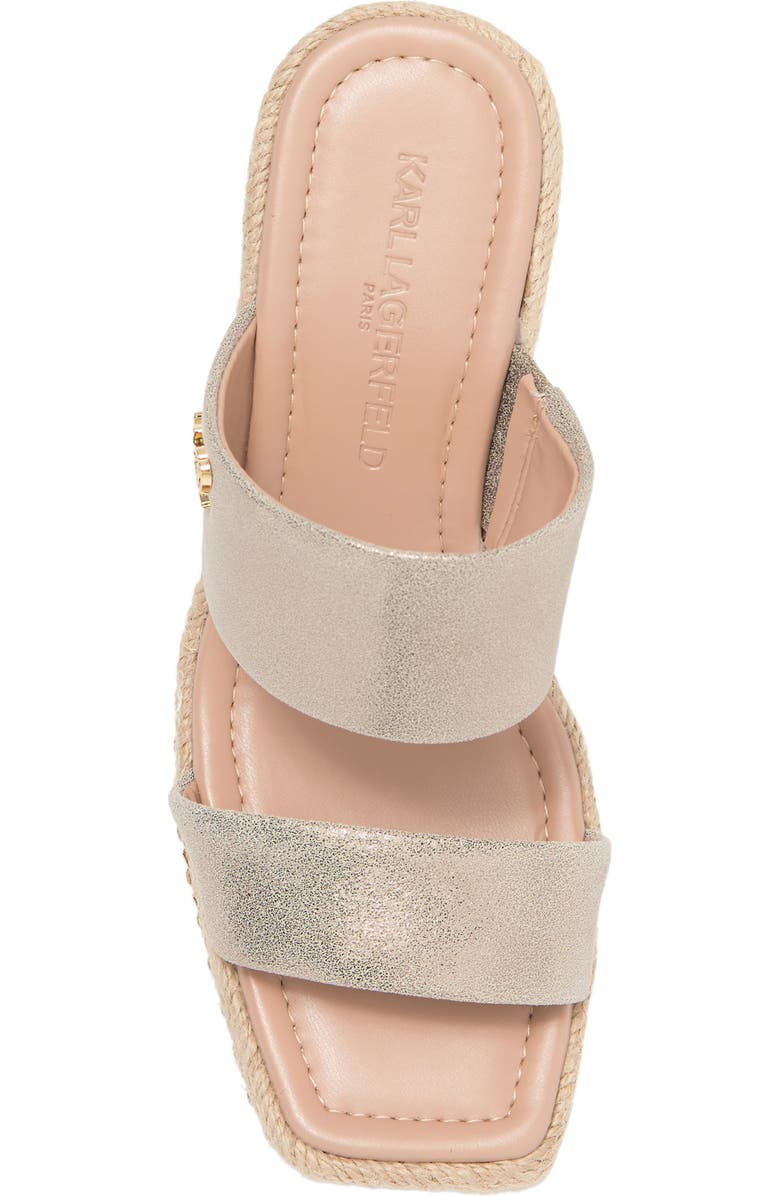 KARL LAGERFELD PARIS Cambia Chain Espadrille Platform Wedge Mule, Alternate, color,