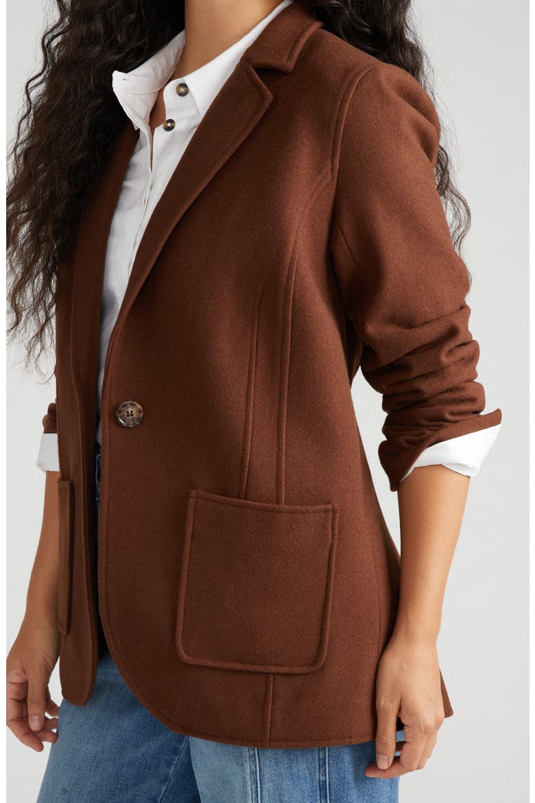 Kidjo Wool Blend Jacket, Alternate, color, CUSTOM BROWN