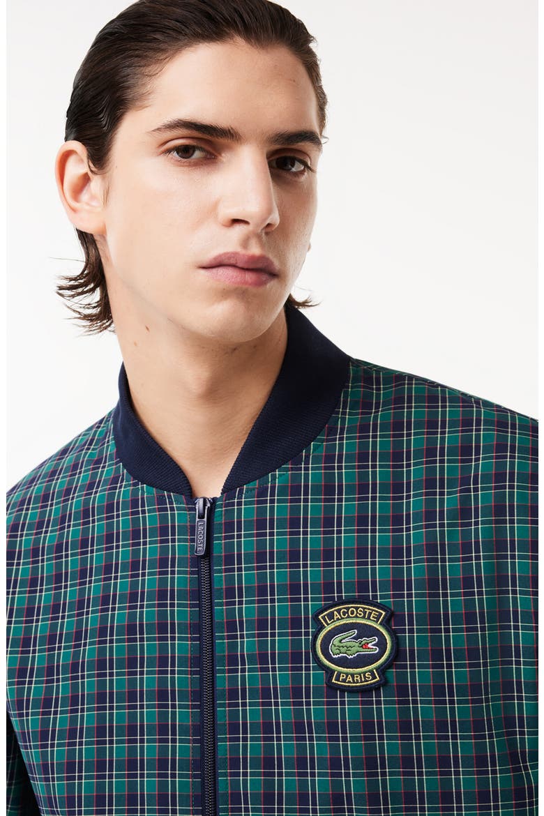 Lacoste Plaid Water Repellent Bomber Jacket (Men) | Nordstrom