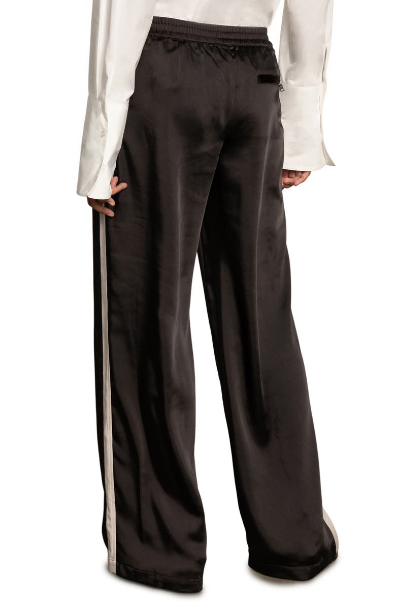 Sanctuary Satin Track Pants, Alternate, color, Black