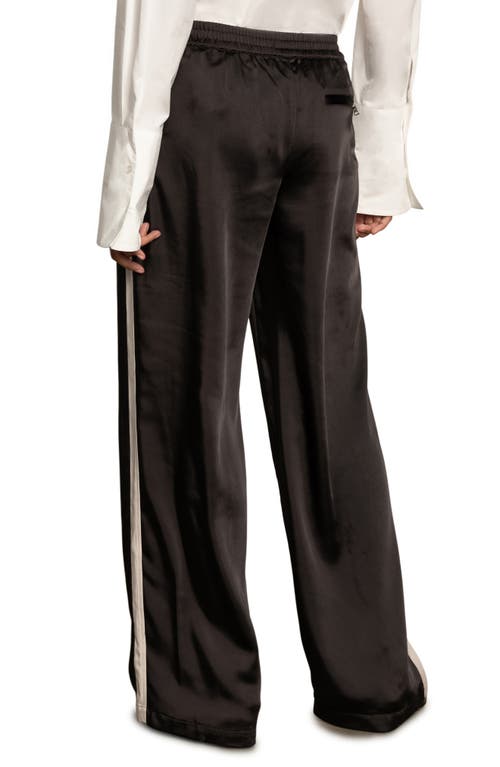 Sanctuary Satin Track Pants In Black