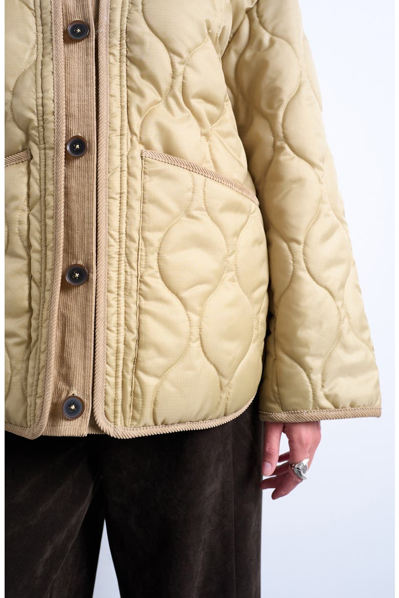 Double Layer Quilted Liner Jacket, Alternate, color, BEIGE