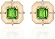 GOSHWARA Diamond & Semiprecious Stone Stud Earrings