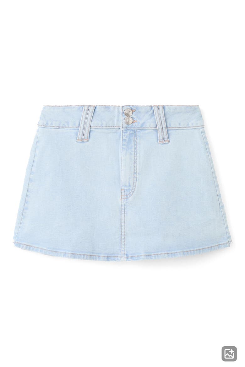 Denim Miniskirt, Main, color, MEDIUM BLUE