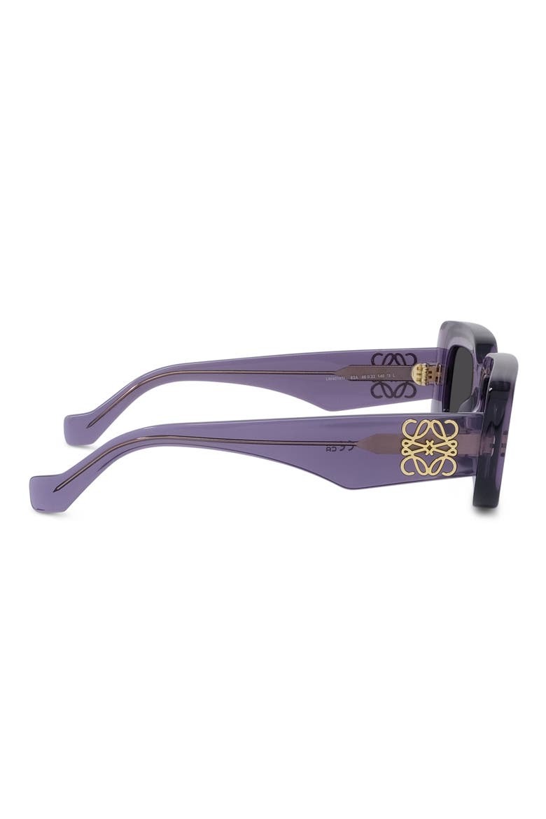Chunky Anagram 46mm Rectangular Sunglasses, Alternate, color, VIOLET/ OTHER / SMOKE