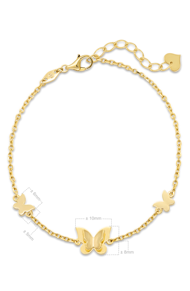 DEVATA Butterfly Chain Bracelet in 14K Gold, 8mm, Alternate, color, Yellow Gold