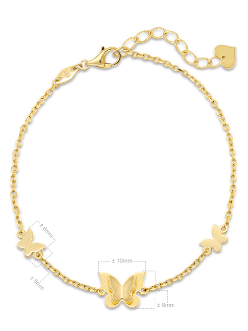 Devata Butterfly Chain Bracelet In Gold