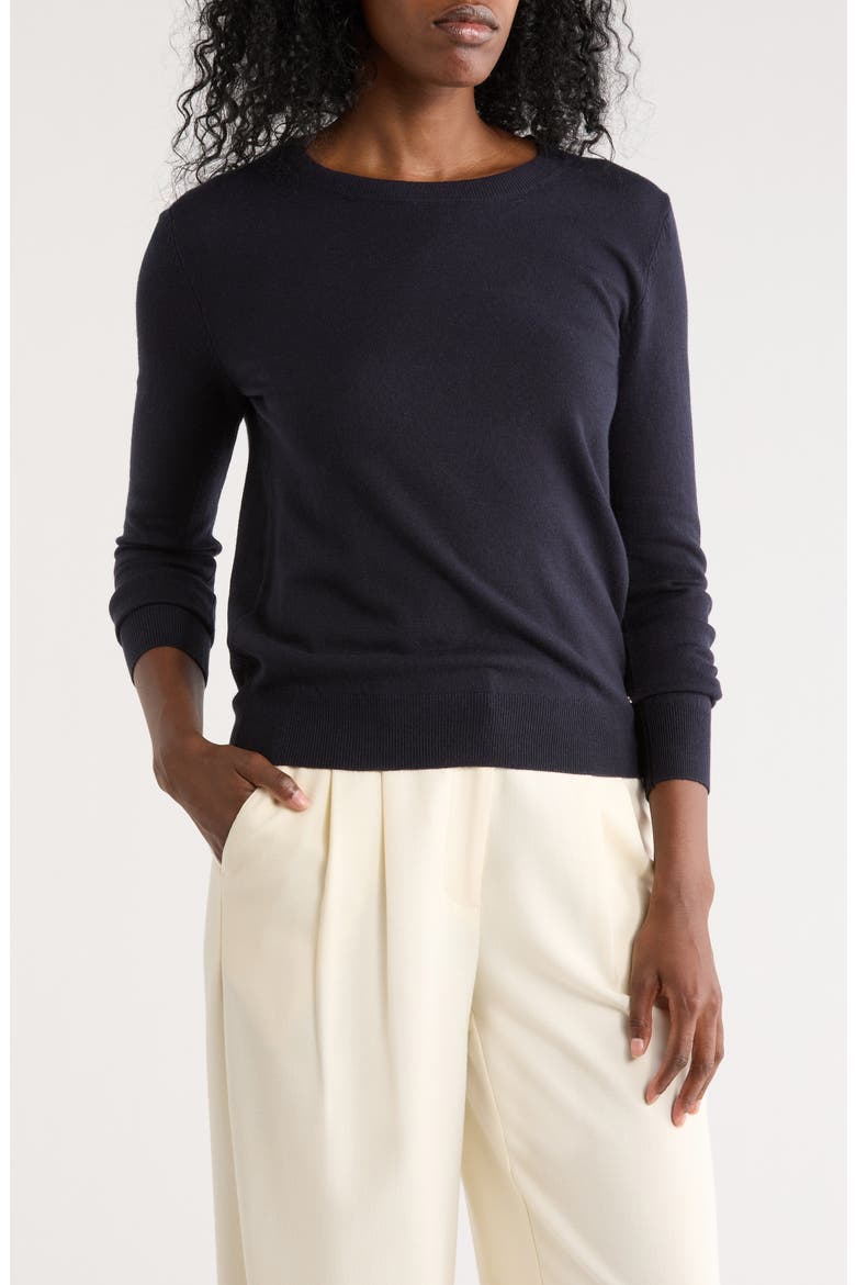 Crewneck Sweater, Main, color, COLLEGE NAVY