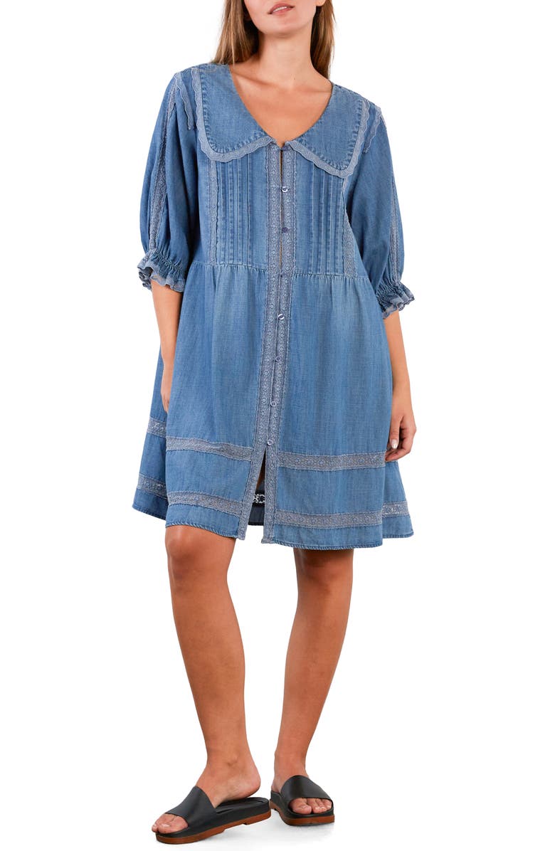 Billy T Perfect Brunch Shift Dress, Main, color, Denim