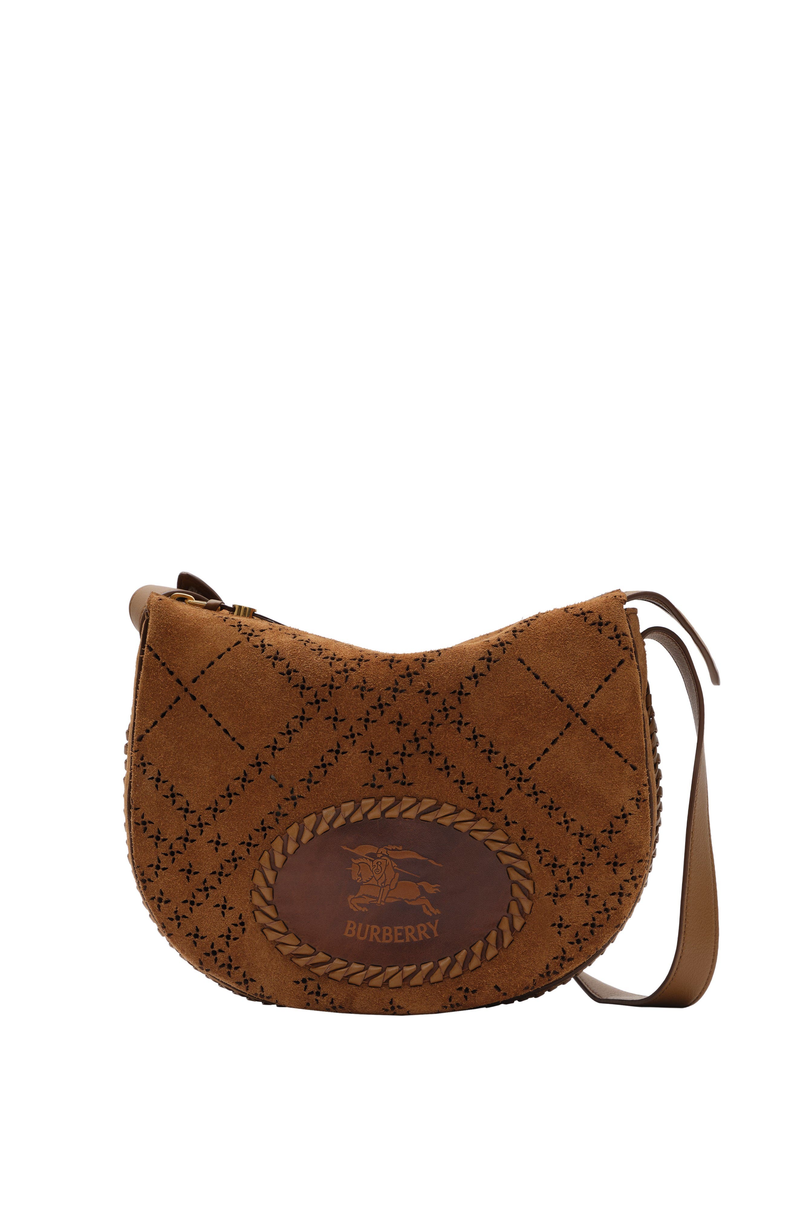 Burberry Tavistock Crossbody Bag, Main, color, Hazel Brown