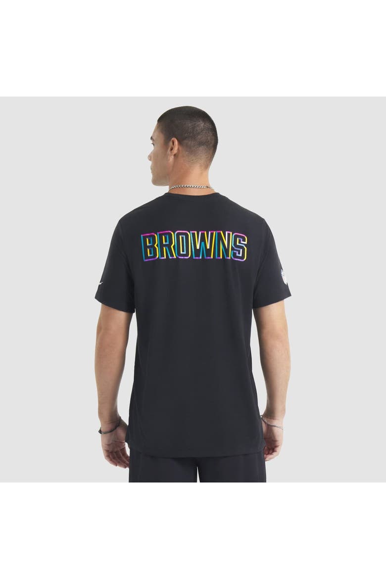 Men's Nike Black Cleveland Browns 2025 NFL Crucial Catch Tri-Blend Dri-FIT T-Shirt, Alternate, color, Black