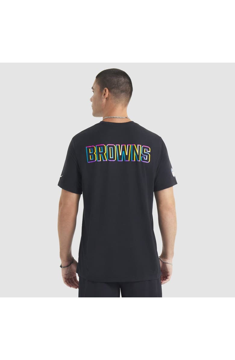 Nike Men's Nike Black Cleveland Browns 2025 NFL Crucial Catch Tri-Blend Dri-FIT T-Shirt, Alternate, color, Black