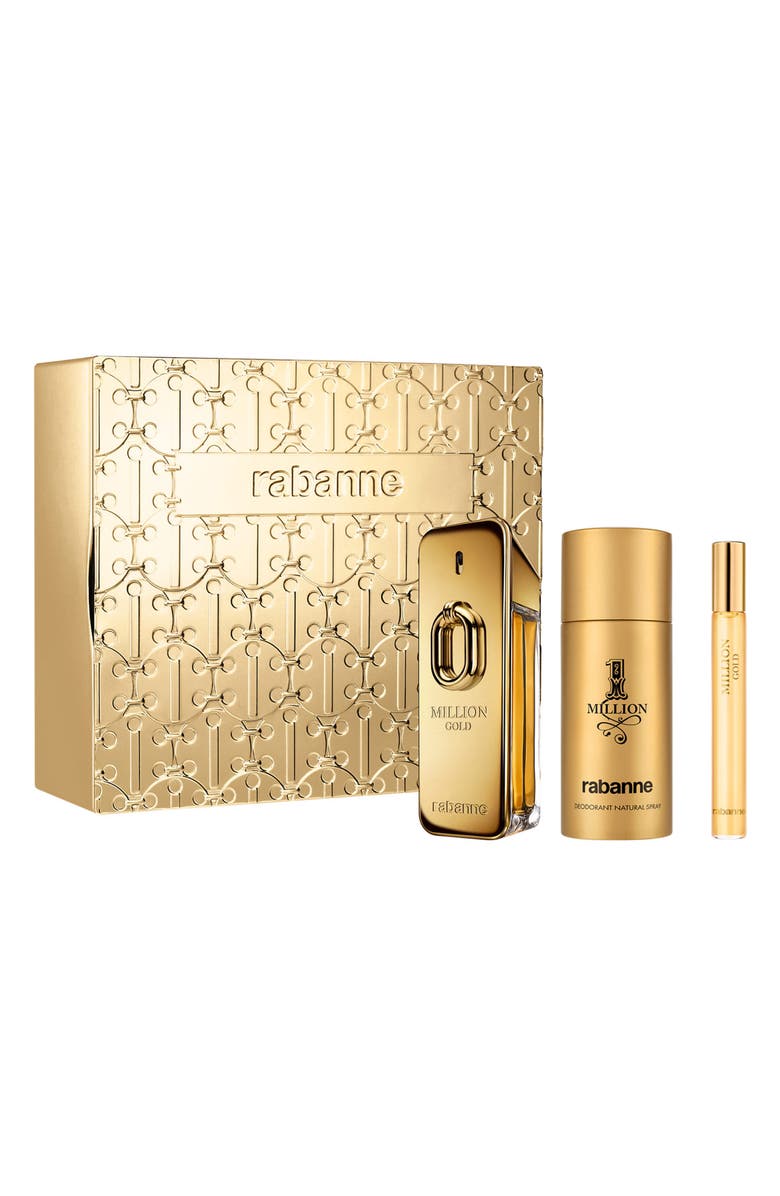 Rabanne Million Gold Eau de Parfum Intense 3-Piece Gift Set $205 Value, Alternate, color, 