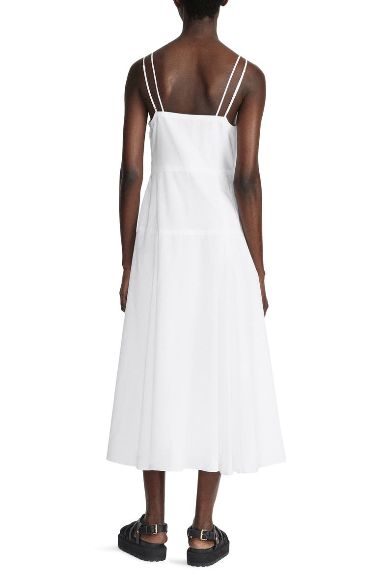 Misty Button Front Cotton Sundress, Alternate, color, WHITE