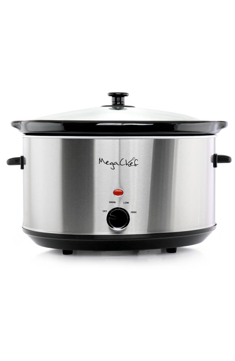 Megachef 8 Quart Slow Cooker with Bonus Mini 0.6 Quart Warmer, Alternate, color, 