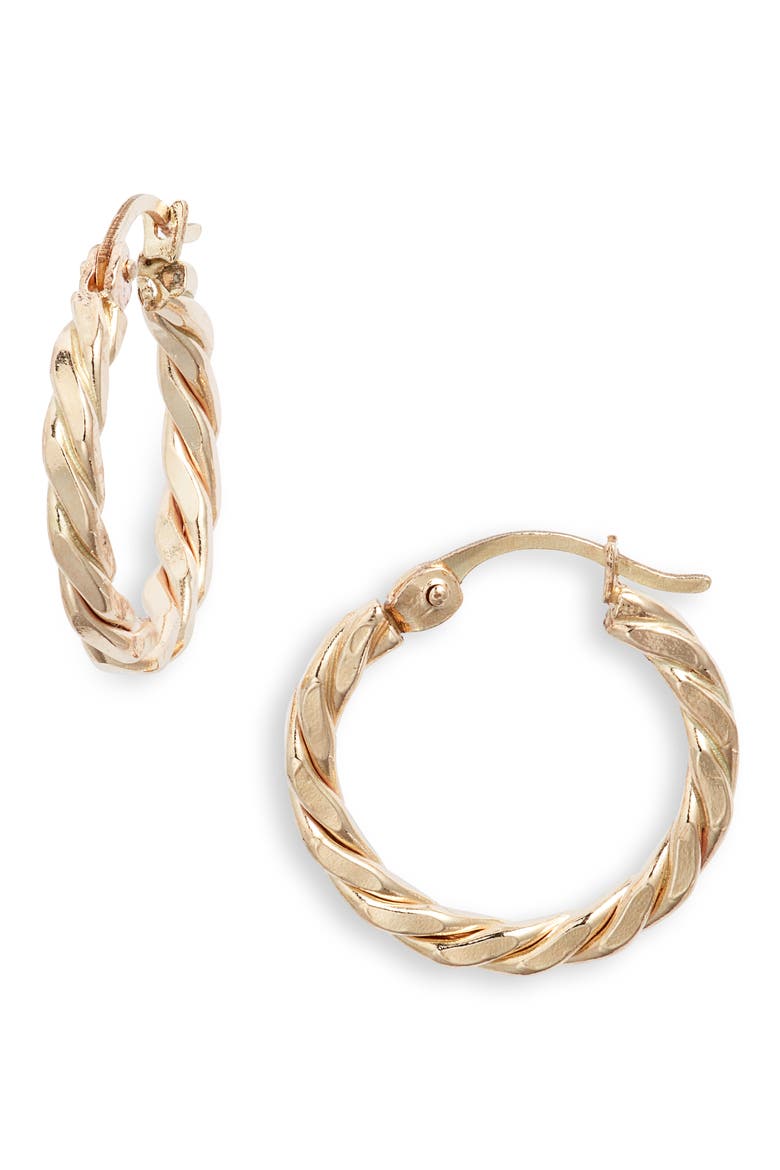 Twist Hoops, Main, color, GOLD FILL