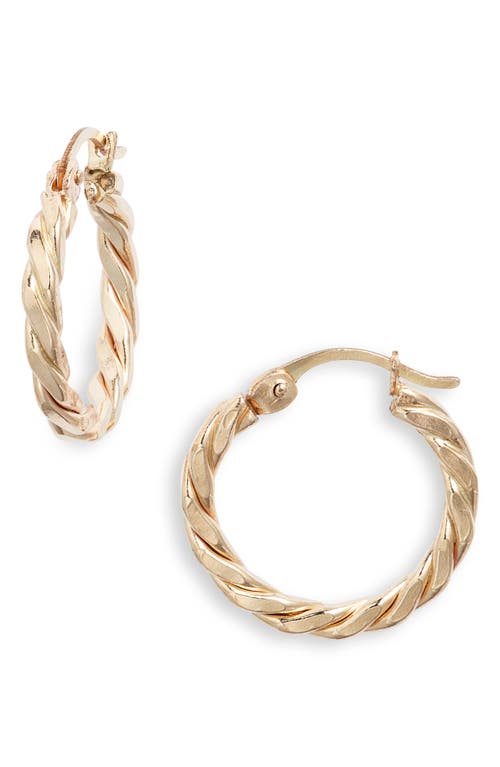 Nashelle Twist Hoops in Gold Fill 