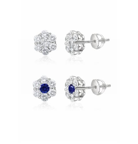Sterling Silver Cluster Earrings Set