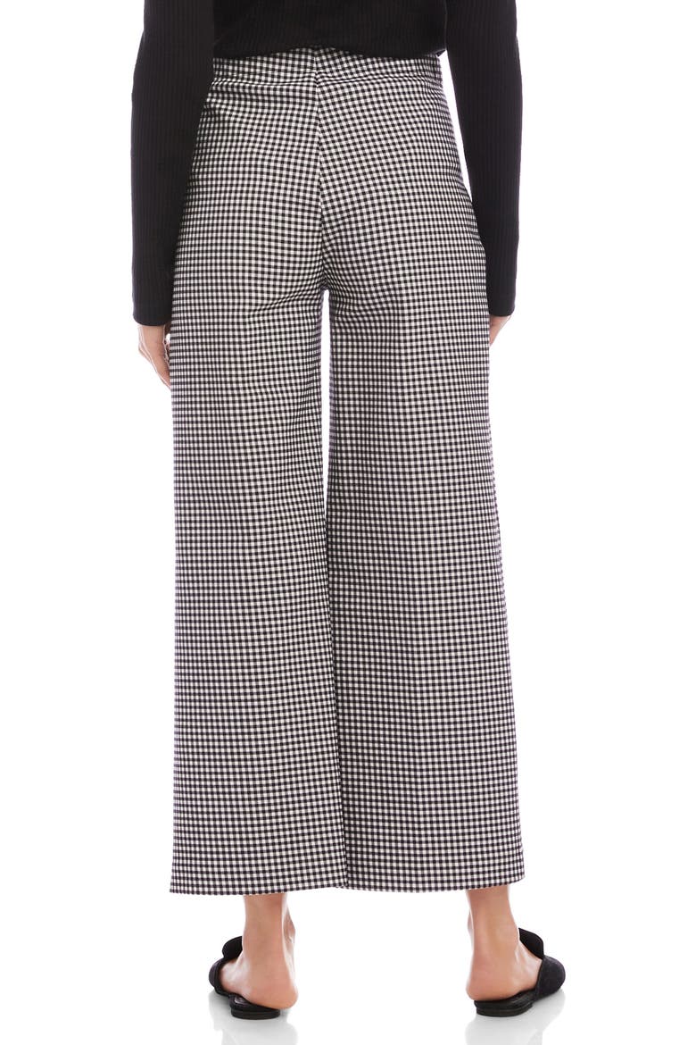 Crop Wide Leg Pants, Alternate, color, BLACK CHECK