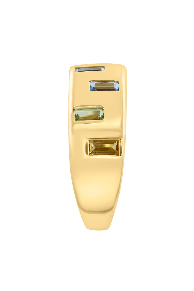 14K Gold Plate Gemstone Ring, Alternate, color, GOLD MULTI