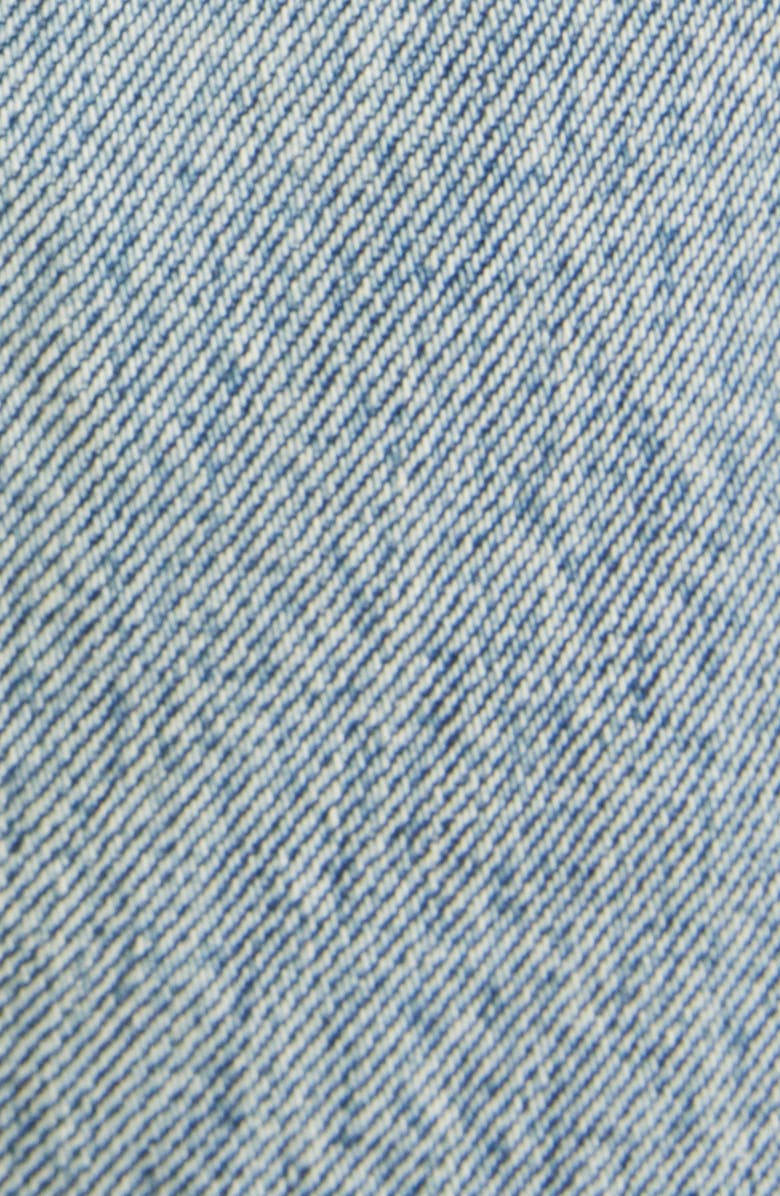 Balenciaga Logo Print Crop Wide Leg Jeans, Alternate, color, 