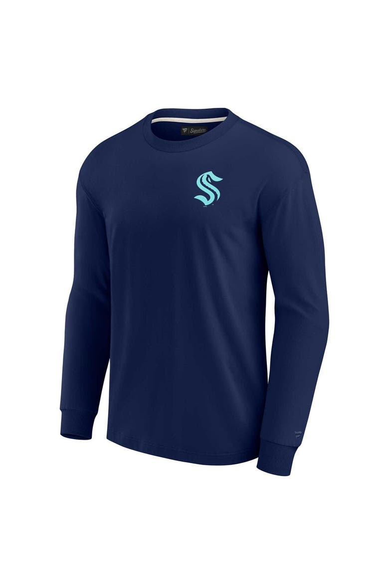 Unisex Fanatics Signature Navy Seattle Kraken Elements Super Soft Long Sleeve T-Shirt, Alternate, color, Navy