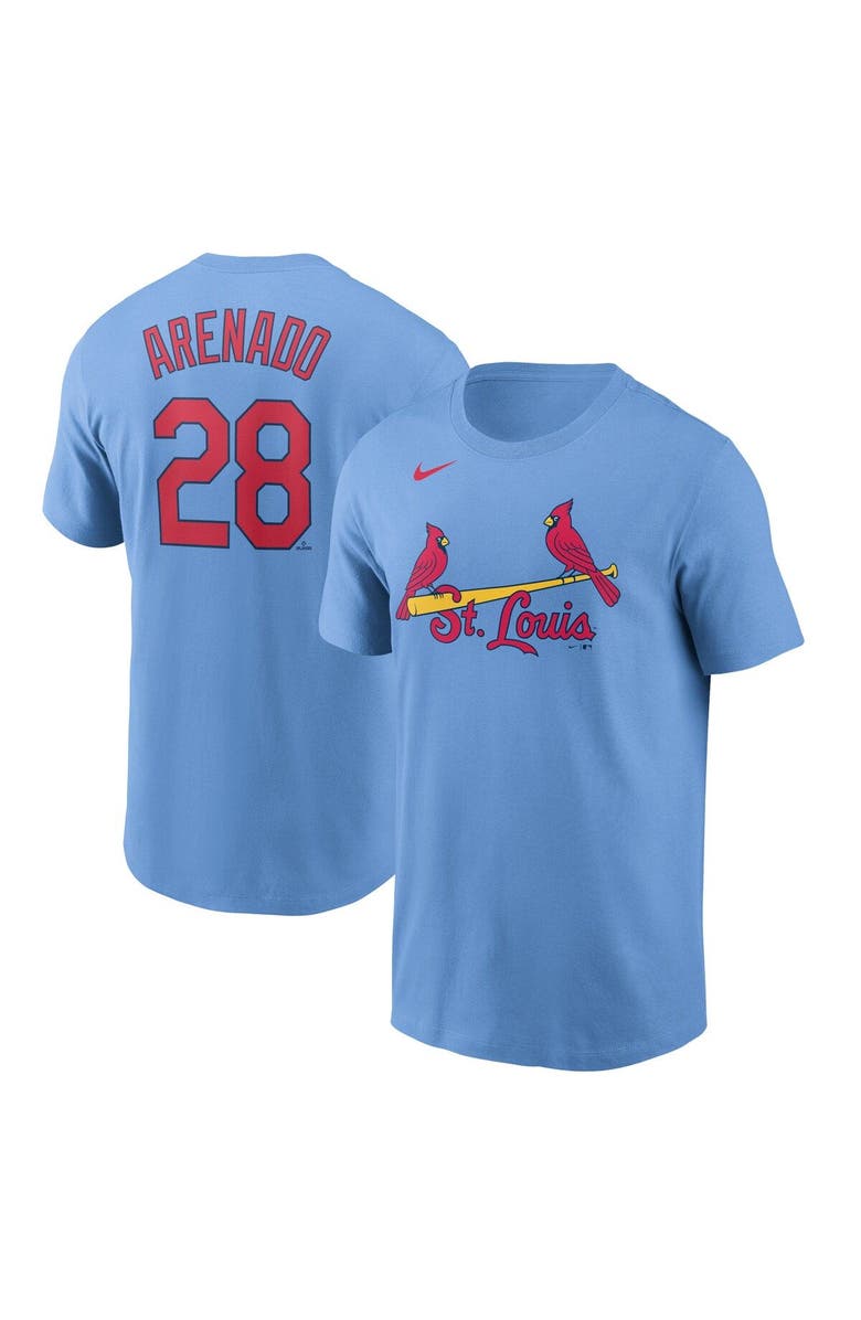 Nike Men's Nike Nolan Arenado Light Blue St. Louis Cardinals Name & Number T-Shirt, Alternate, color, 