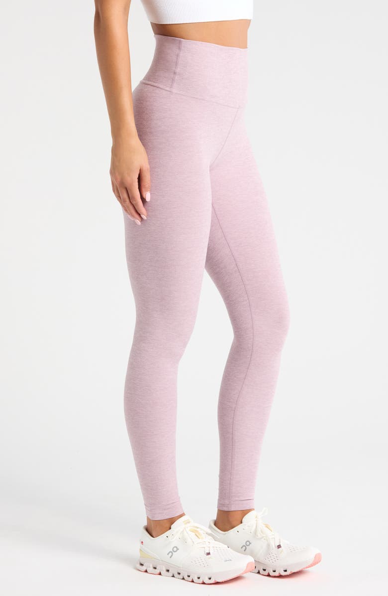 Zella Renew Mélange High Waist Leggings, Alternate, color, Purple Morn Melange
