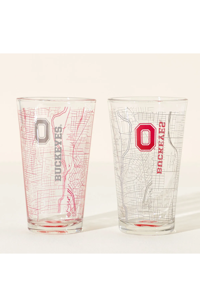 Uncommon Goods Your College Town Pint Glass - Set of 2, Alternate, color, Ohio State University