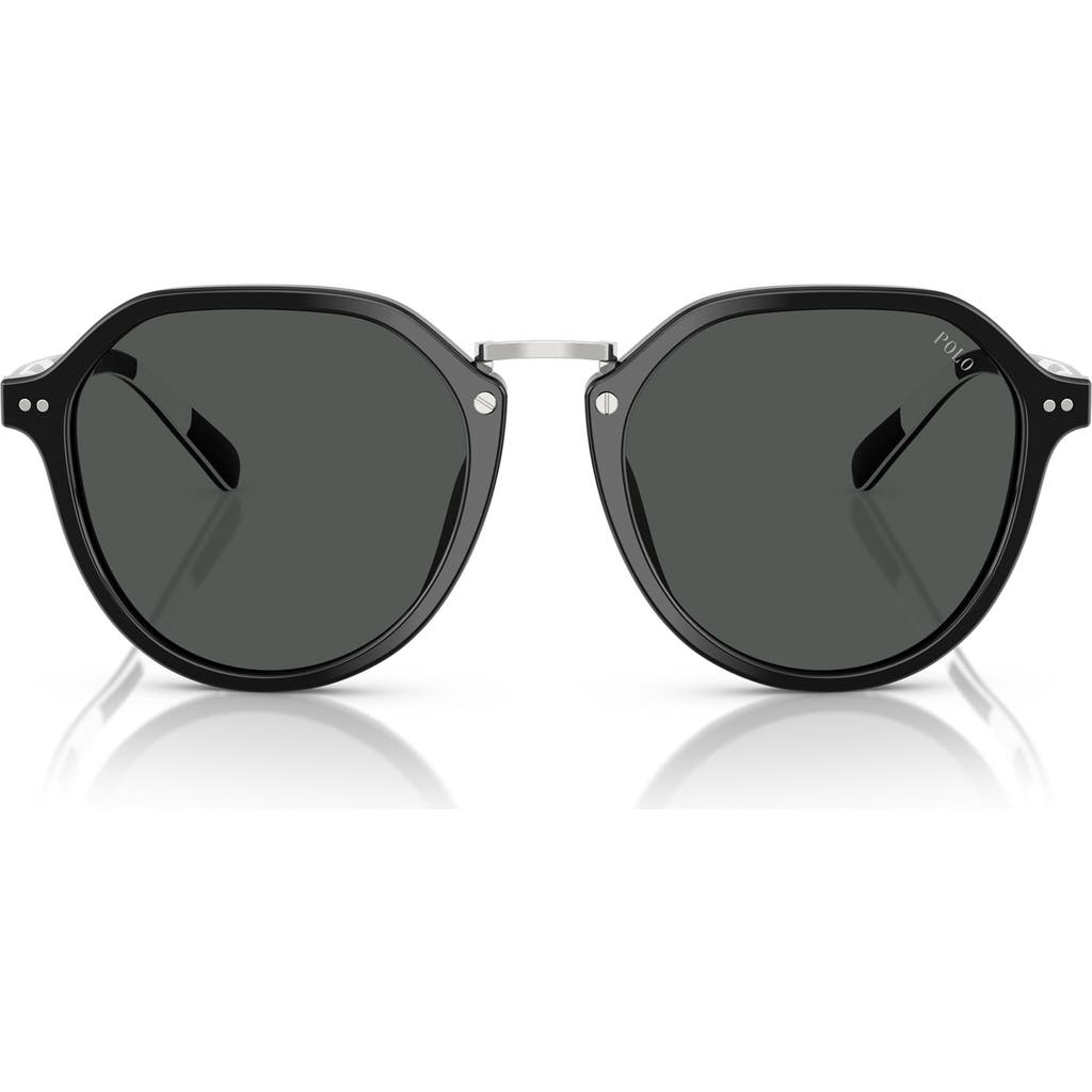 RALPH by Ralph Lauren 53mm Phantos Sunglasses in Shiny Black