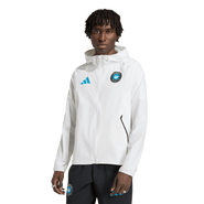 adidas Men's adidas  White Charlotte FC Tiro Travel Full-Zip Hooded Windbreaker