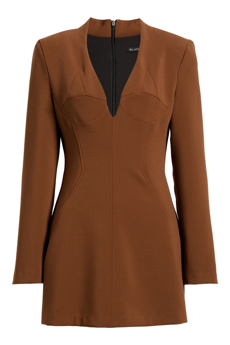 Kenna Long Sleeve Minidress, Alternate, color, MOCHA