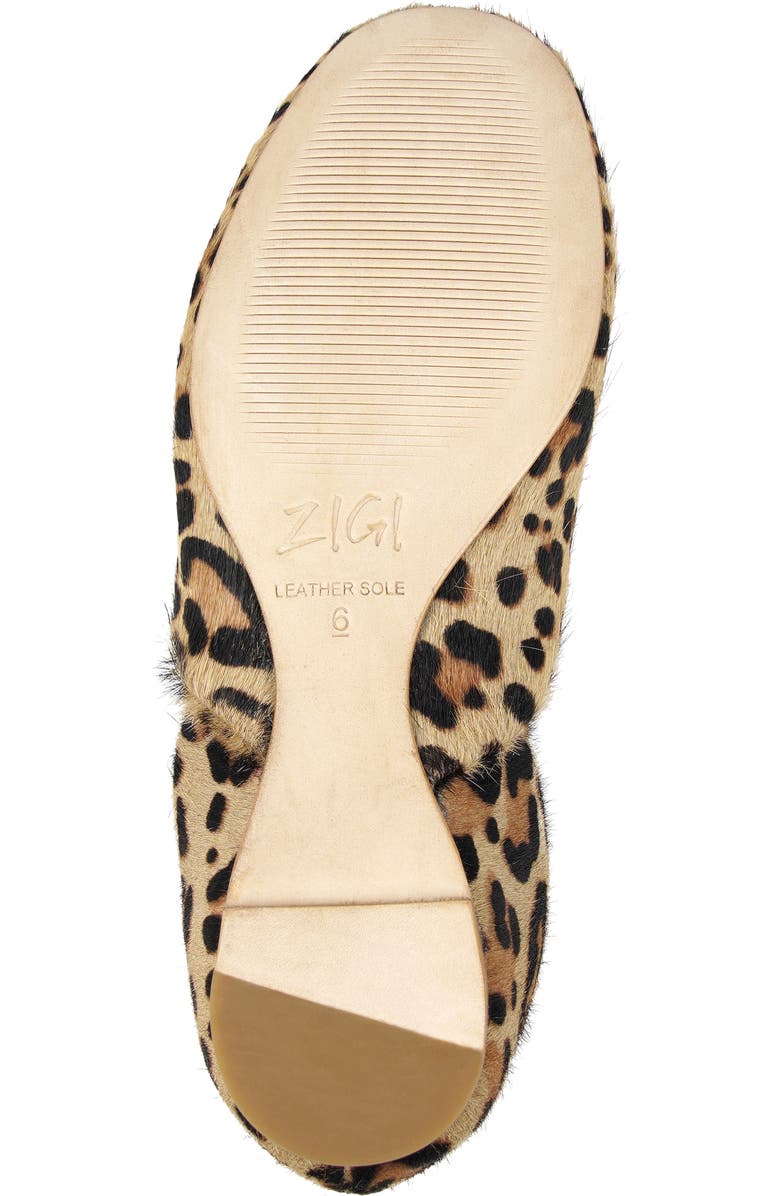ZIGI Aberdeen d'Orsay Flat, Alternate, color, Leopard Calf Hair