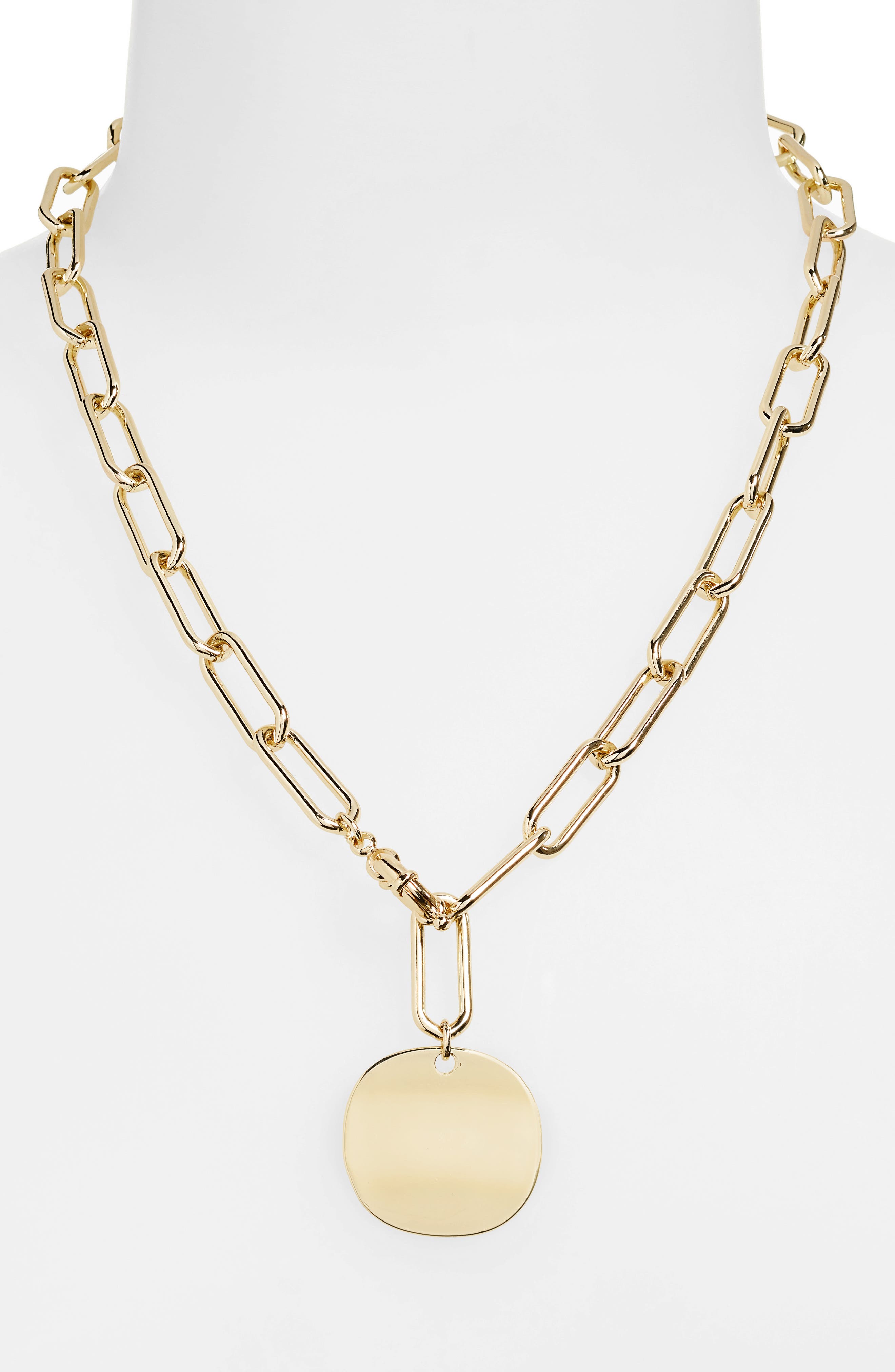 Nordstrom Paper Clip Chain Pendant Necklace (Women) | Nordstrom