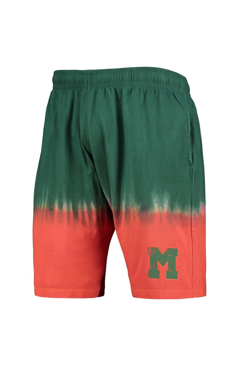 Mitchell & Ness Men's Mitchell & Ness Orange/Green Miami Hurricanes Tie-Dye Shorts, Alternate, color, Orange