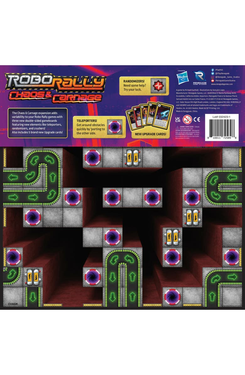 Renegade Game Studios Robo Rally Chaos & Carnage Expansion, Alternate, color, Multicolored
