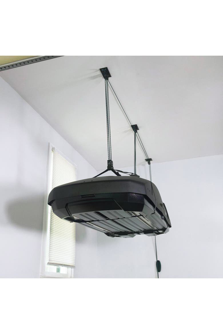 MaxAssist Cargo Box Hoist | Holds up to 150 lbs | Up to 18' Lift, Main, color, Black