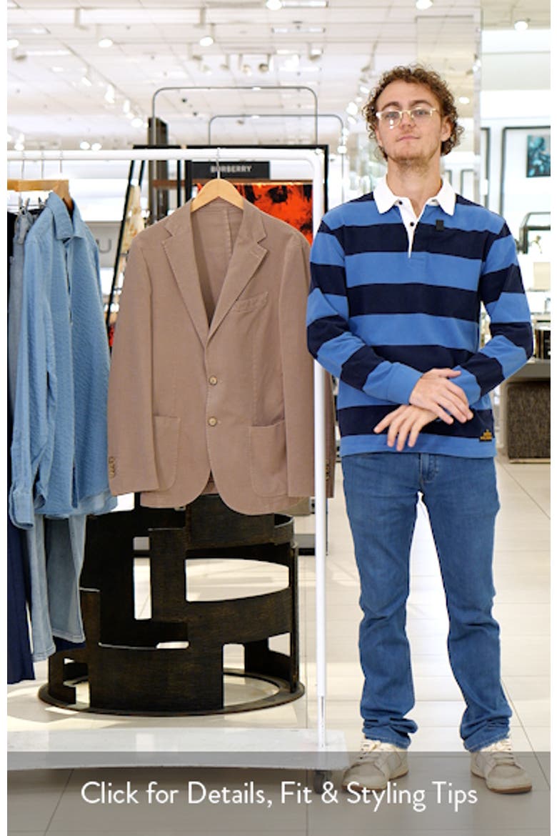Solid Washed Cotton & Silk Blend Sport Coat video